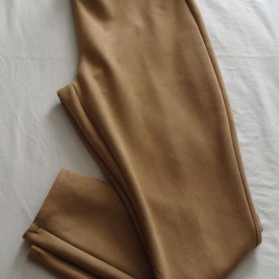 CHICO's Beige Faux SUEDE LEGGINGS Sz 3 (28.5 Inch Inseam)